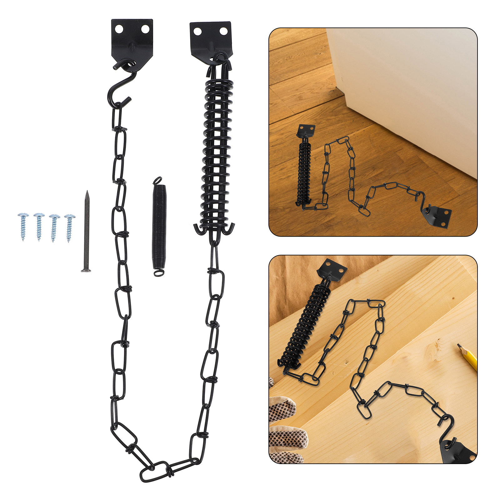 Security Chain Door - 2Set Heavy Duty Windproof Chain Door