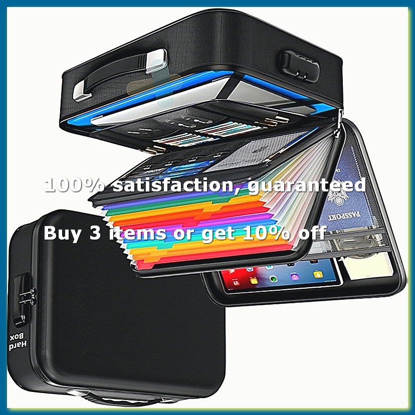 Fire Safe Document - Fireproof Document Box 8-Layer Hard Shell