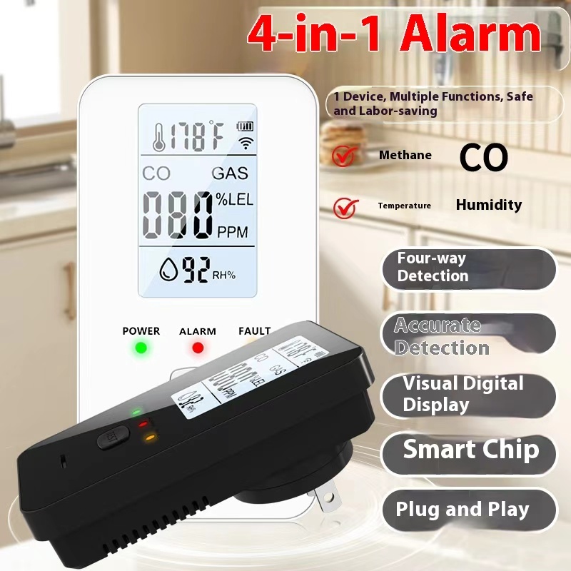 4 In 1 Gas Detector Carbon Mon - огляд і ціна Co Detector Plug