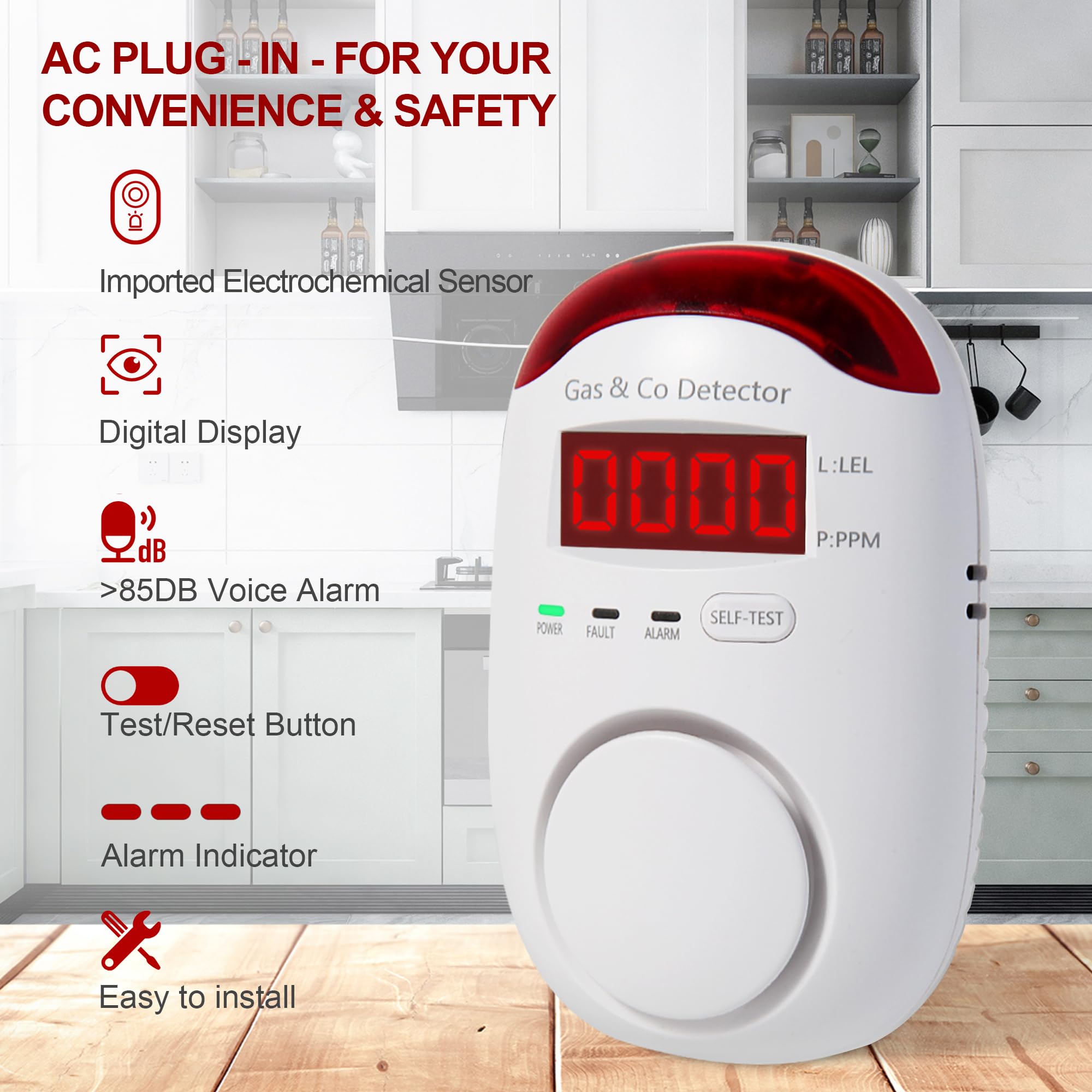 Combination Gas & Carbon Monox - огляд і ціна Co Detector Plug
