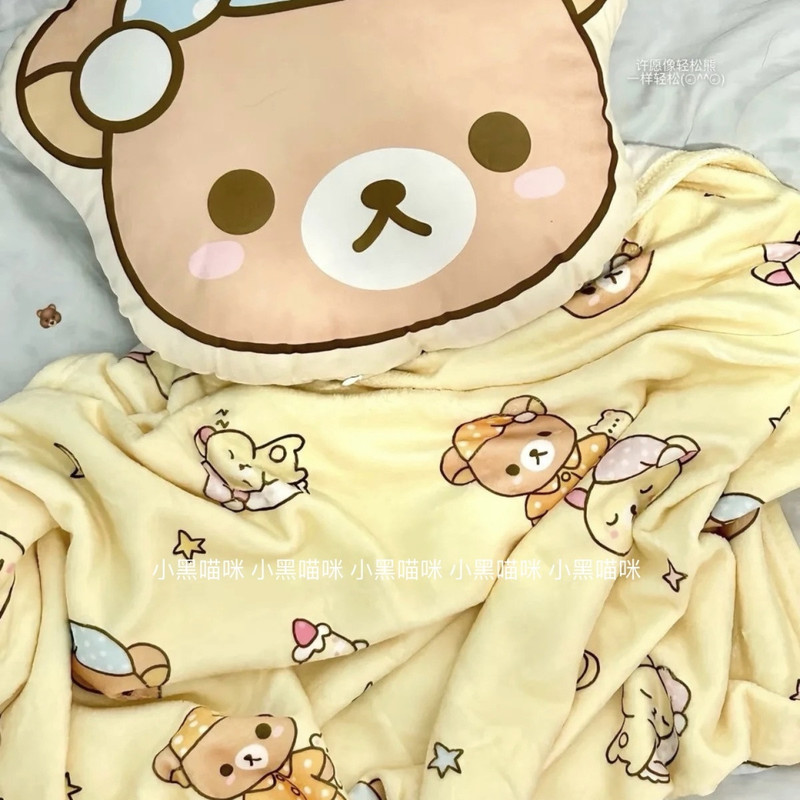 Cartoon Rilakkuma Flannel Thro - огляд і ціна Fire Blanket Kitchen