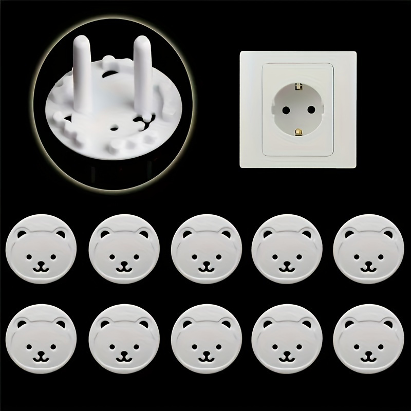 10pcs Bear EU Power Socket Ele - огляд і ціна Outlet Cover Baby